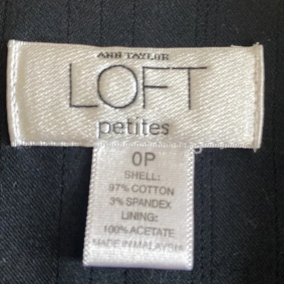 Ann Taylor Blazer Ann Taylor Black Cotton Blazer with Stretch  Size 0P - Picture 6 of 6